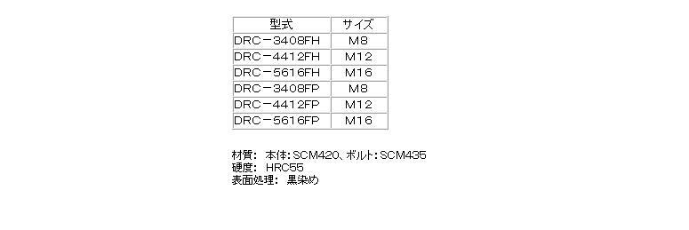 【ナベヤ】ドロークランプ（位置決めタイプ）　ＤＲＣシリーズ