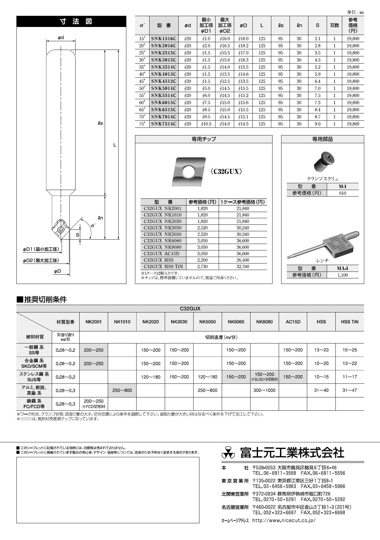 富士元工業　面取りｶｯﾀｰ面面　２