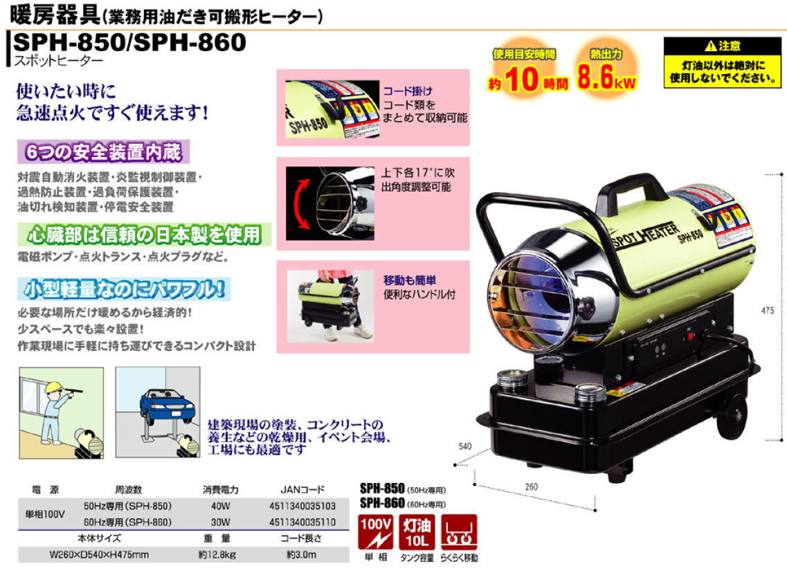 株式会社ナカトミ　SPH-850,SPH-860,SH-175,SH-176,SH-375,SH-376,ISH-10KT,SFH-12,MMF-20,DM-15,CV-3510,CV-3530,WTC-35