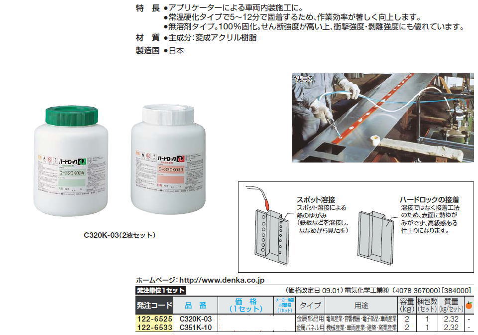 ■デンカ二液混合接着剤セット“ハードロック”“Hard Lock”Two-Part Adhesive