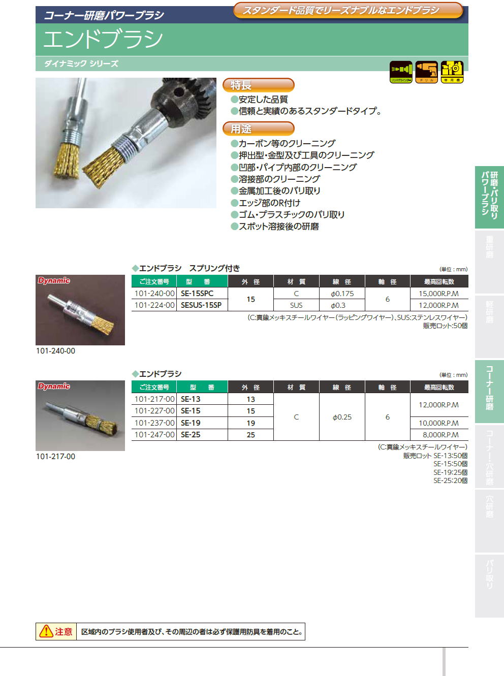 バーテック　BURRTEC　重研磨パワーブラシ　研磨・バリ取り・パワーブラシ　/　エンドブラシ