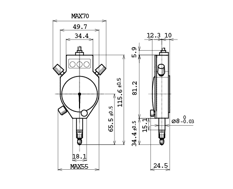 1S-010BF　寸法図