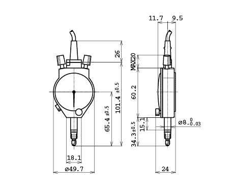 1S-100　寸法図