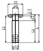 横型スタンド用測定端子