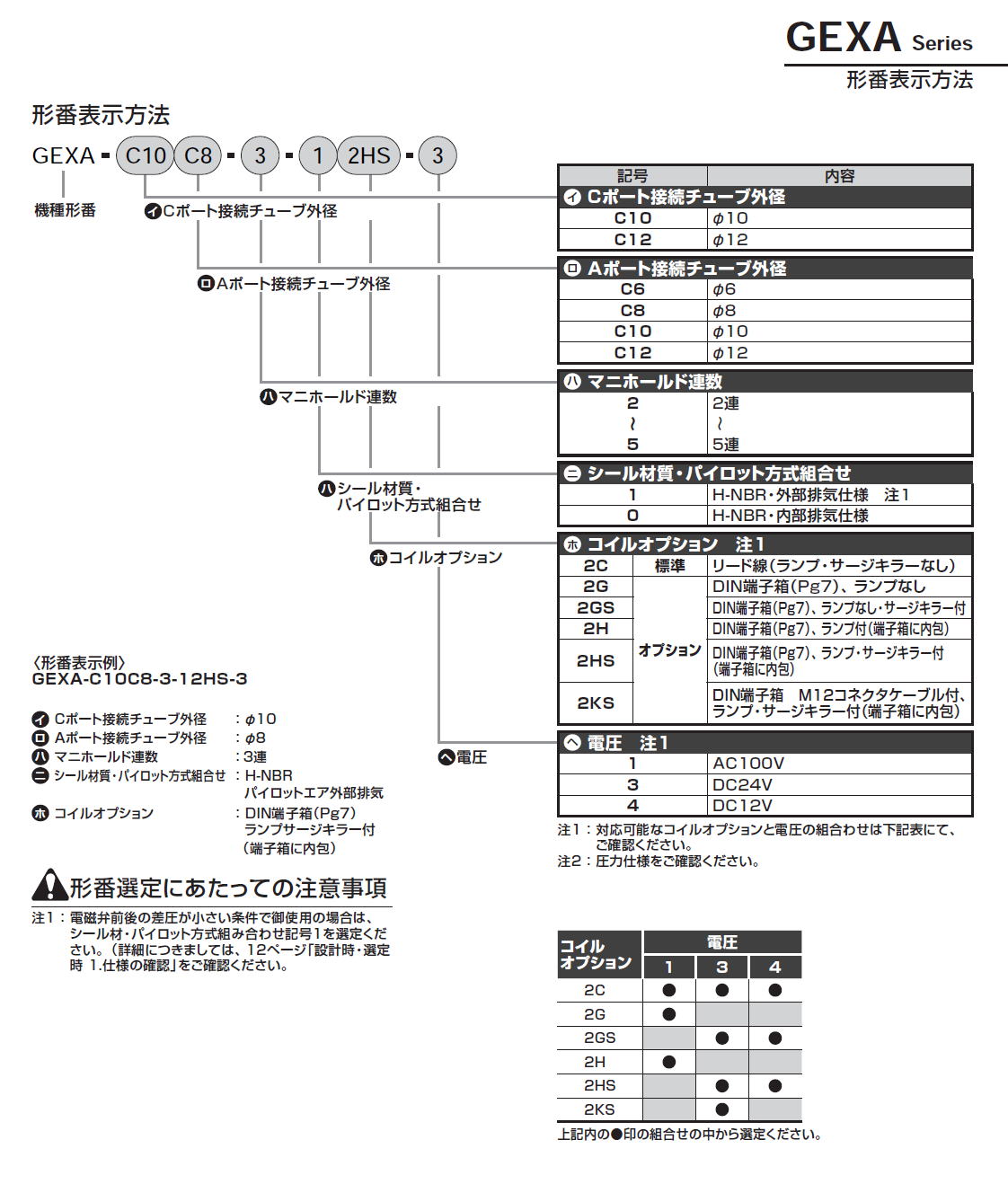 CKD  圧縮空気用　パイロット式2ポート電磁弁　マニホールド　GEXA Series