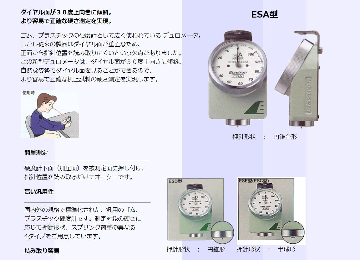 Elastron エラストロン　デュロメータ Durometer　1