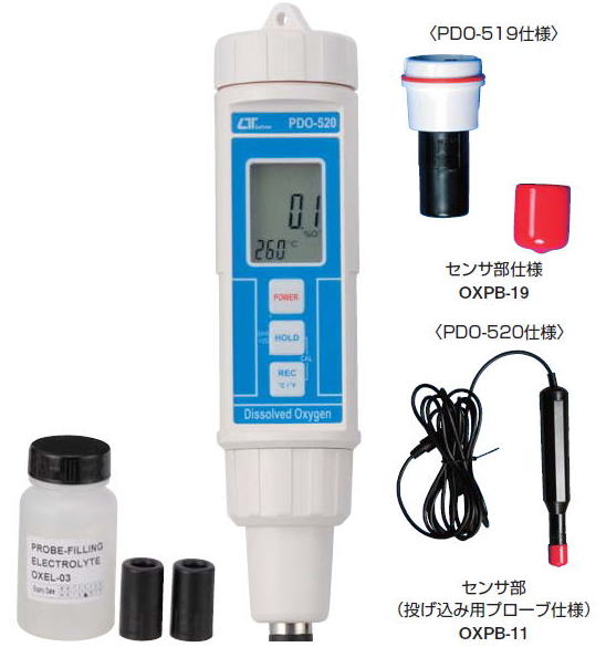 溶存酸素計 PDO-519 / PDO-520（投げ込み用プローブ仕様） / 溶存酸素計 DO-5509