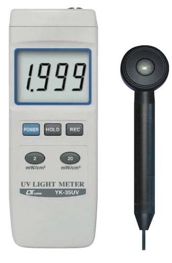 紫外線強度計　デジタル紫外線強度計（UVA/UVB）　YK-35UV　/　UVA-365・UVA-254