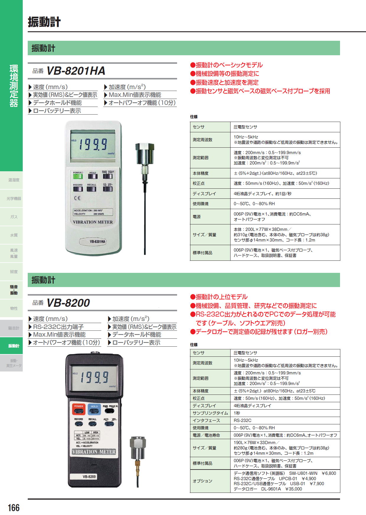 振動計 VB-8201HA / 振動計 VB-8200 