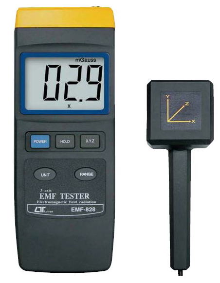 3磁界軸電磁波計　EMF-828　/　エレクトロスモッグメーター（高周波電磁波計）　TES-92