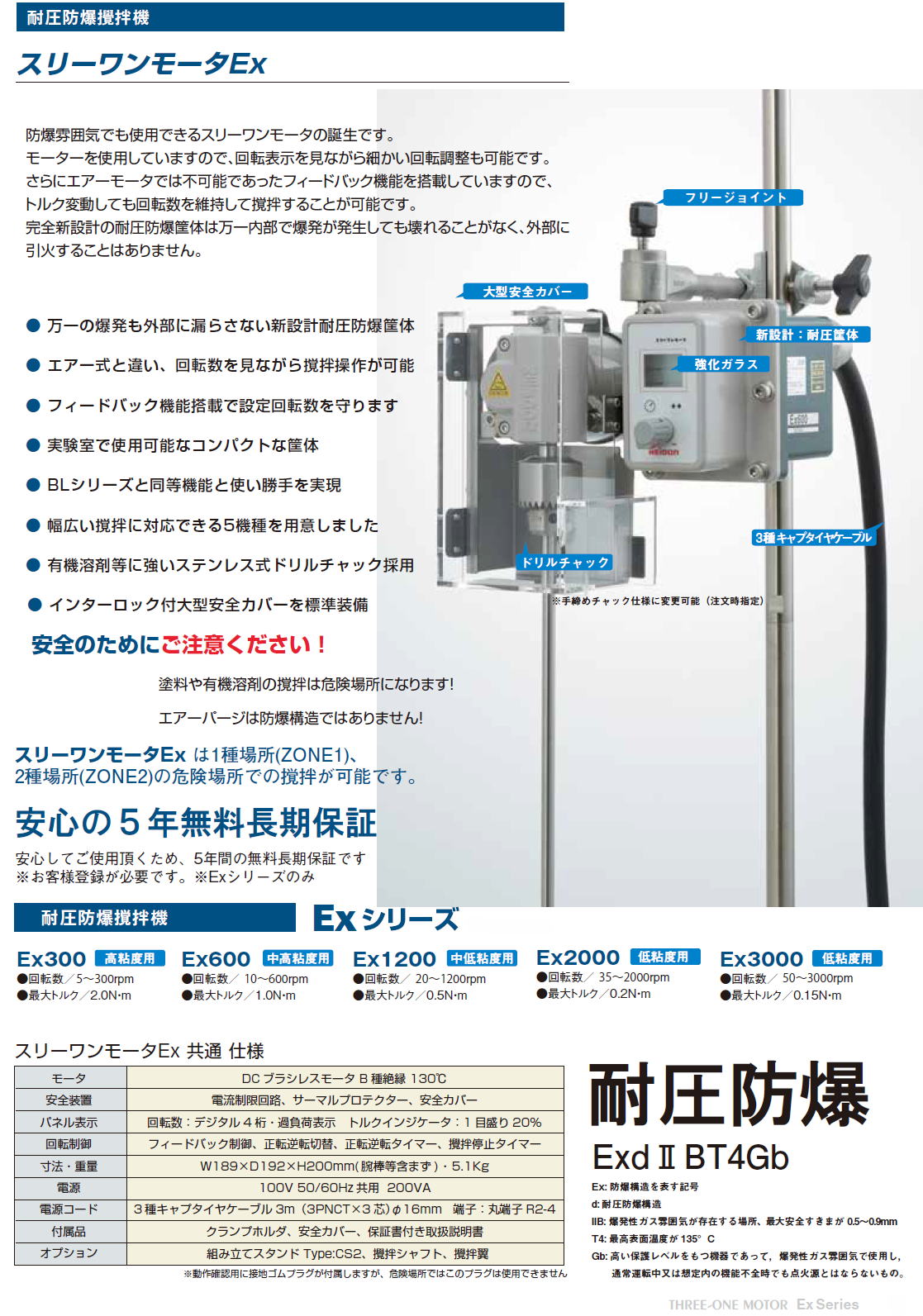 HEiDON　新東科学株式会社 耐圧防爆攪拌機　スリーワンモータEx