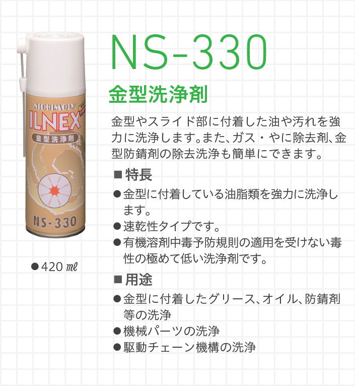 イルネックス　ILNEX　NS-330 金型洗浄剤
