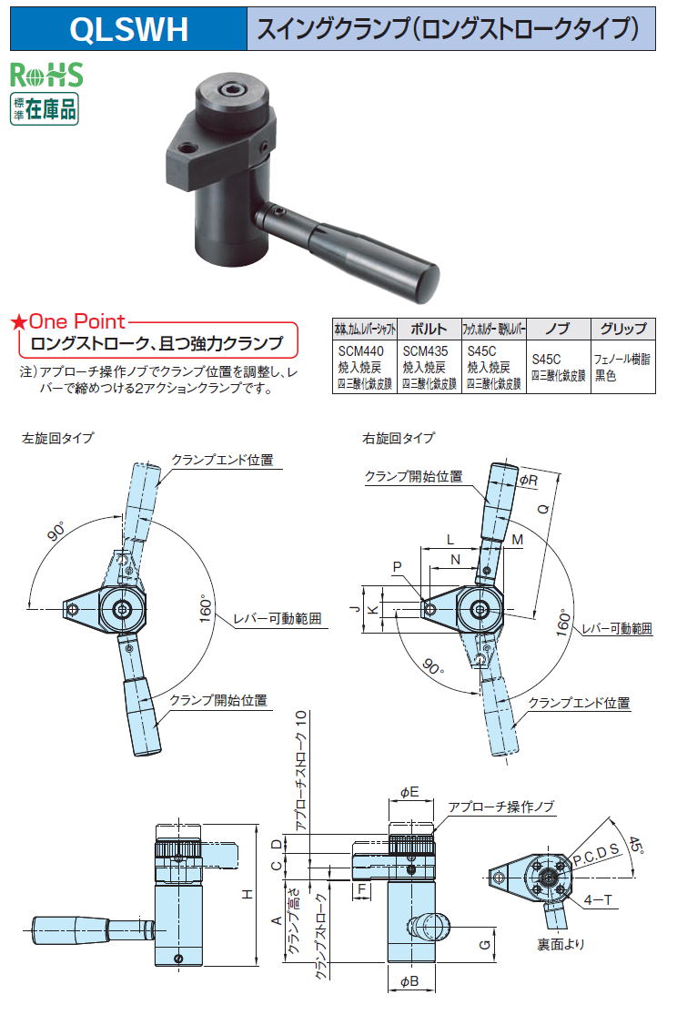 今週だけ安 イマオ スイングクランプ（レバー付き・右旋回）２００ 1個 (QLSW200R) その他