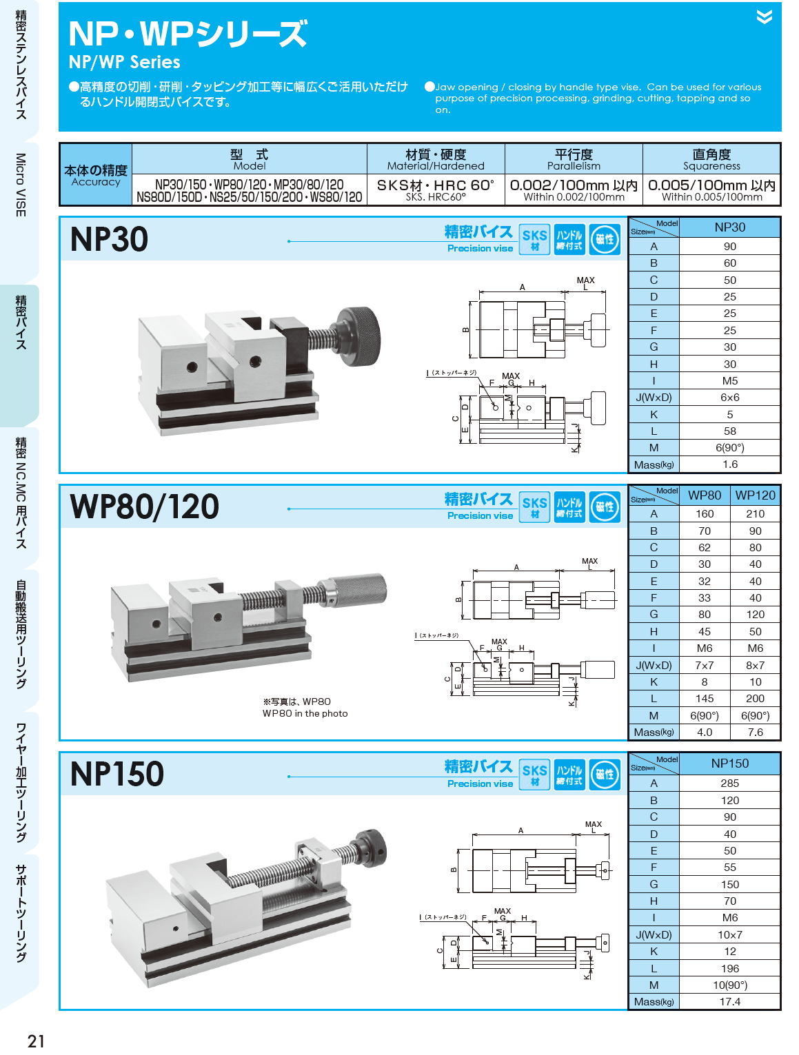 J.A.M,日本オートマチックマシン　精密バイス　Precision vise