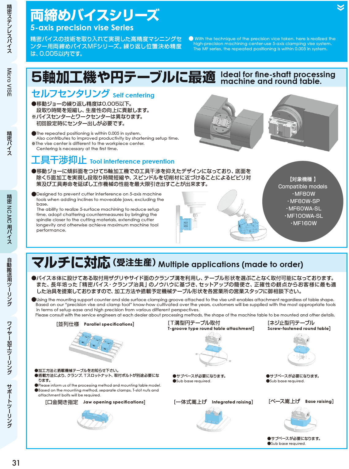 J.A.M,日本オートマチックマシン　精密NC.MC用バイス　Vise for Precision NC/MC