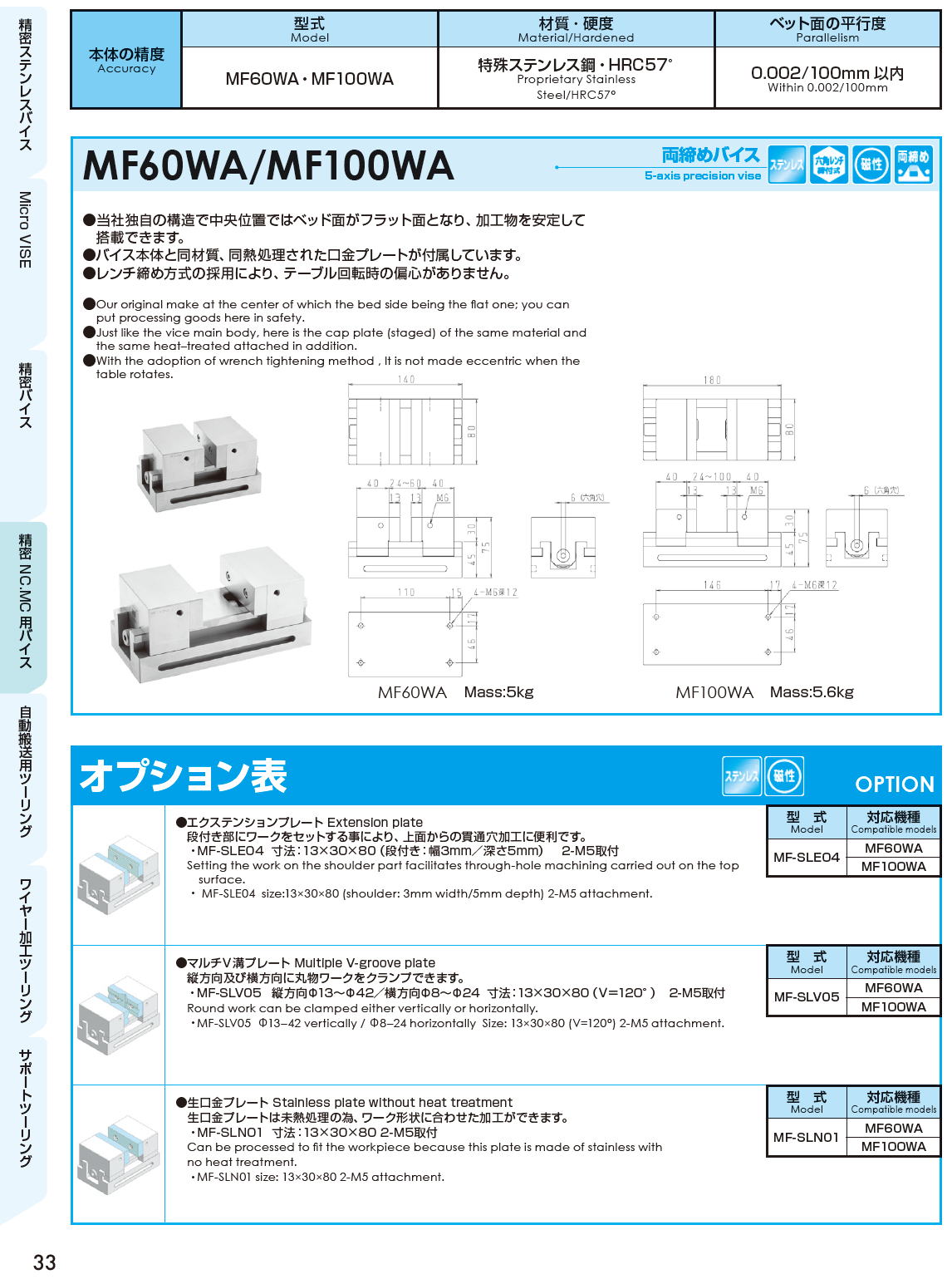 J.A.M,日本オートマチックマシン　精密NC.MC用バイス　Vise for Precision NC/MC