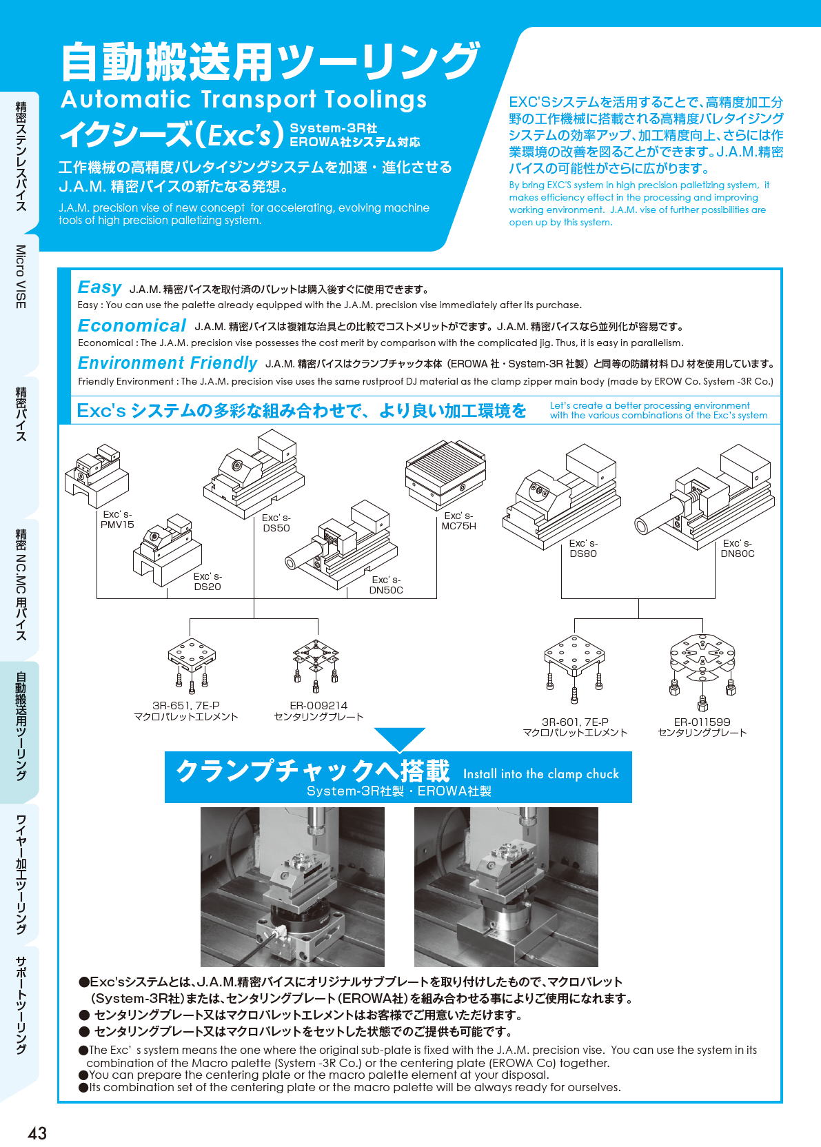 J.A.M,日本オートマチックマシン　自動搬送用ツーリング　イクシーズ（Exc’s）Automatic Transport Toolings