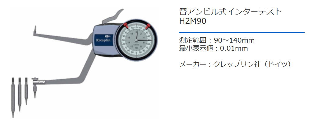 クレップリン社（Kroeplin） 替アンビル式インターテスト　H2M90