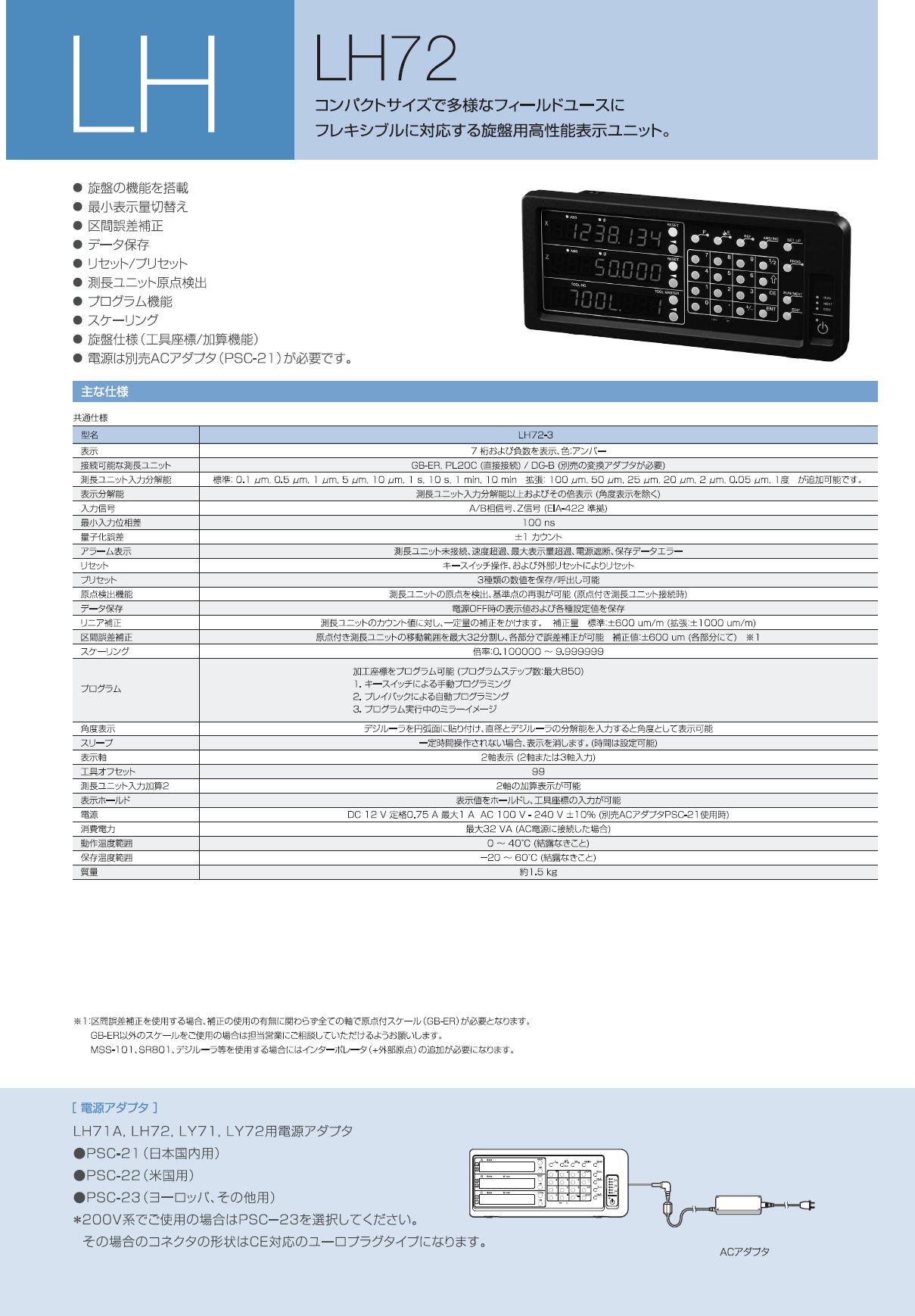 LH　LH71A / LH72　コンパクトサイズで多様なフィールドユースにフレキシブルに対応する高性能表示ユニット