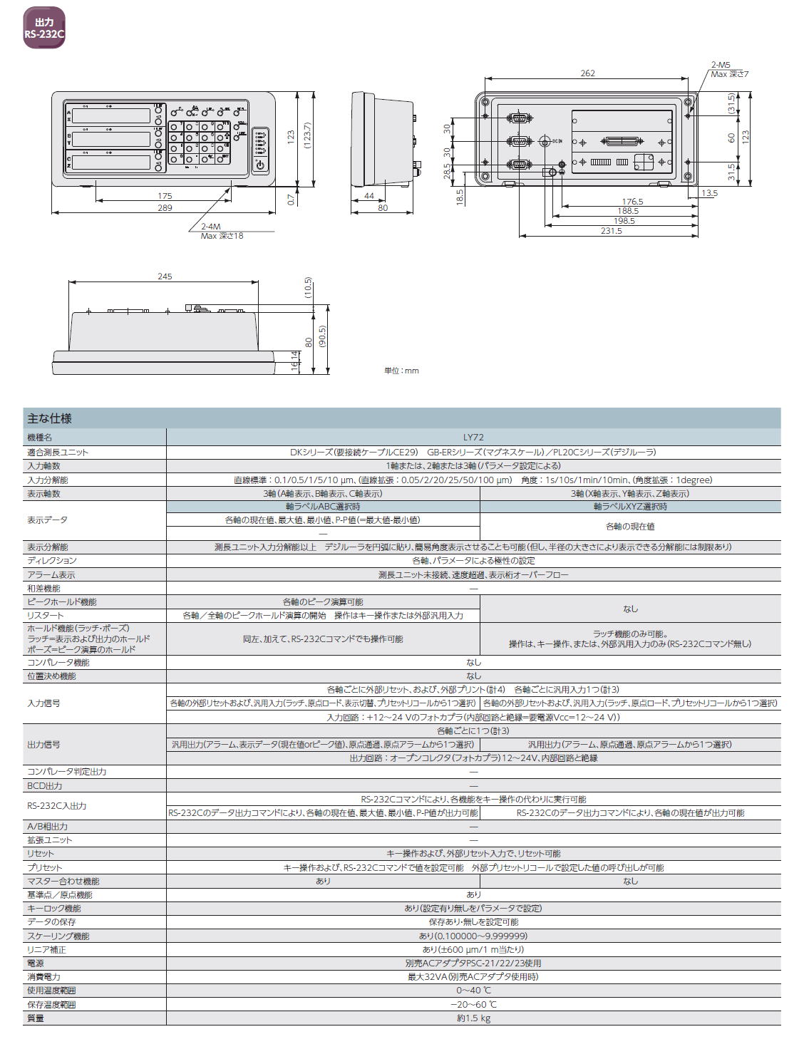 株式会社マグネスケール　LY72 カウンタユニット