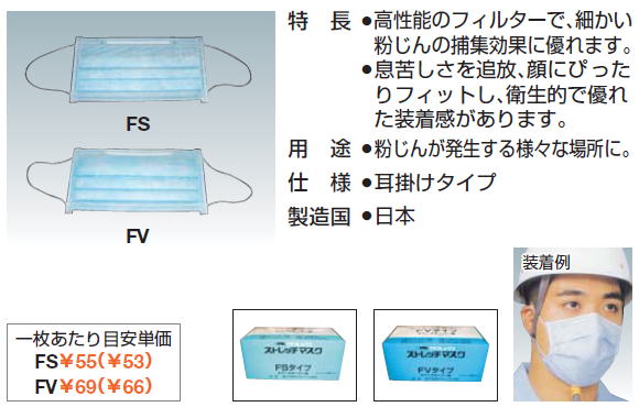 高性能のフィルターで、細かい粉じんの捕集効果に優れます。息苦しさを追放、顔にぴったりフィットし、衛生的で優れた装着感があります。