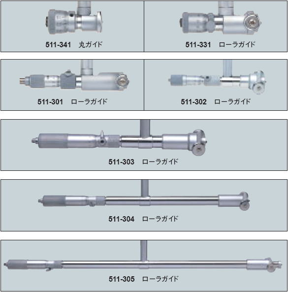 ミツトヨ　511シリーズ　マイクロメータヘッド付シリンダゲージ　CGM