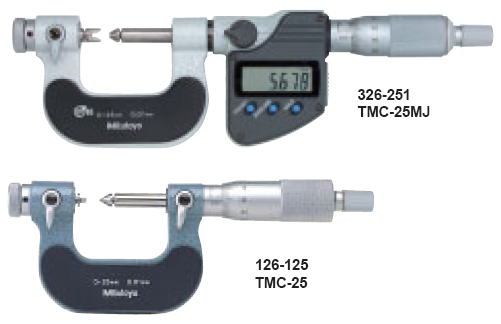 ミツトヨ 326・126シリーズ 替駒式ねじマイクロメーター TMC-MJ・TMC(IP65)