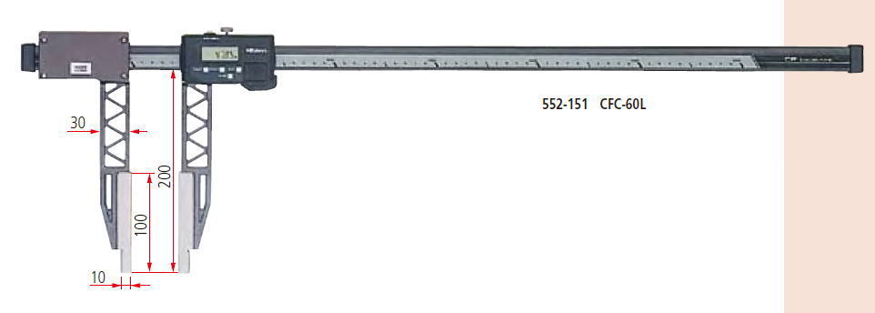 ミツトヨ カーボンデジマチックキャリパ CFC-L（ロングジョウタイプ