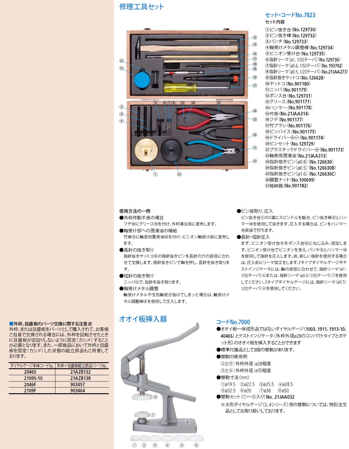 修理工具セット セット・コードNo.7823  修理工具セット セット・コードNo.7823,No.129730,No.129732,No.129733,No.129734,No.129735,No.129736,No.129702,No.21JAA273,No.126628,No.901180,No.901179,No.201171,No.901178,No.21JAA314,No.901177,No.901176,No.901175,No.901174,No.129729,No.901173,No.21JAA313,No.126630,No.126630B,No.126630C,No.100699,No.901182,No.21JAA032