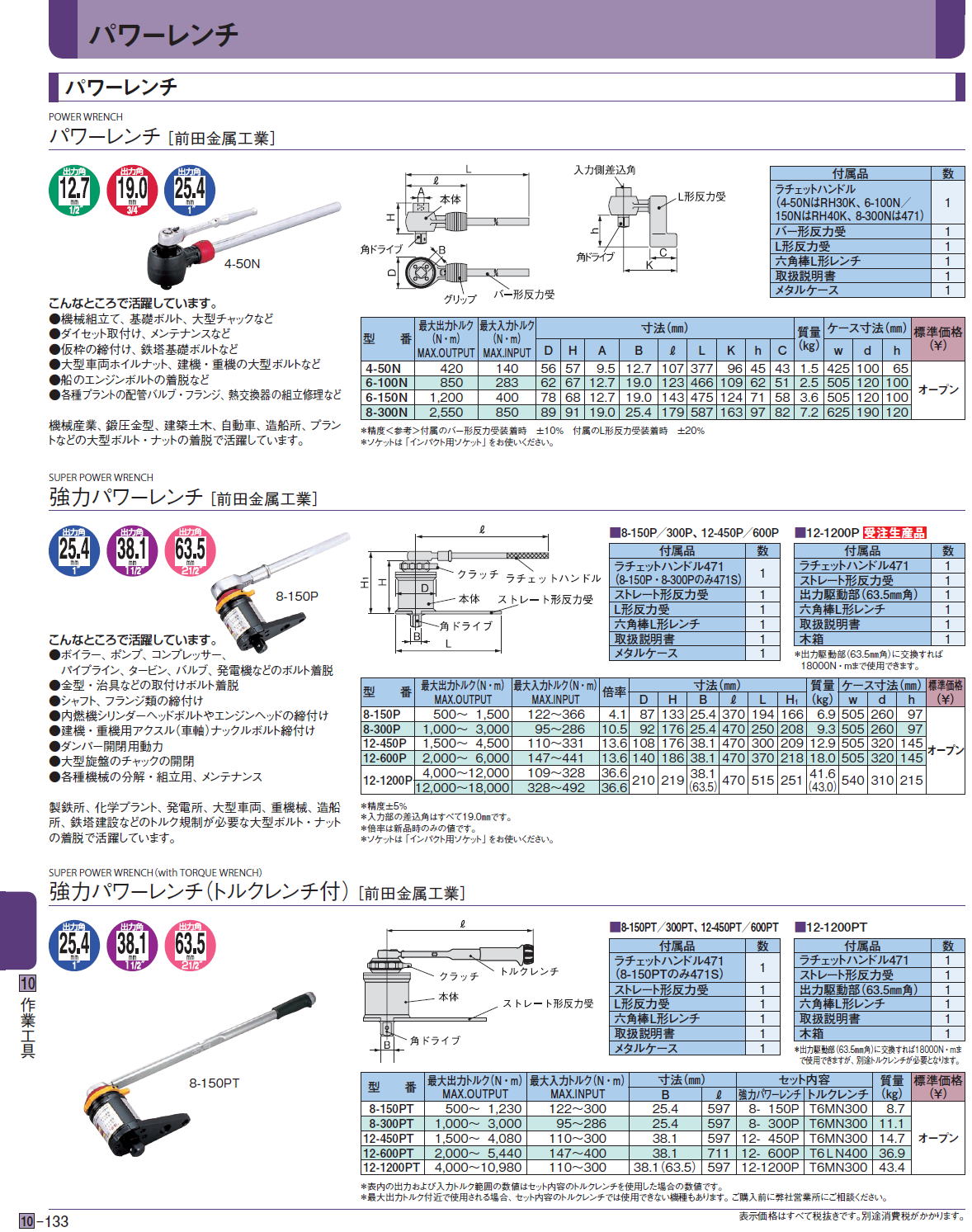 パワーレンチ / 強力パワーレンチ / 強力パワーレンチ（トルクレンチ付)［前田金属工業］