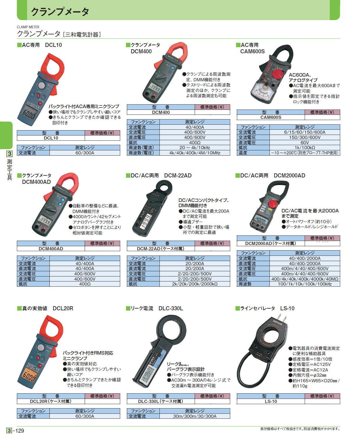 若者の大愛商品 SANWA AC専用デジタルクランプメータ DCM400