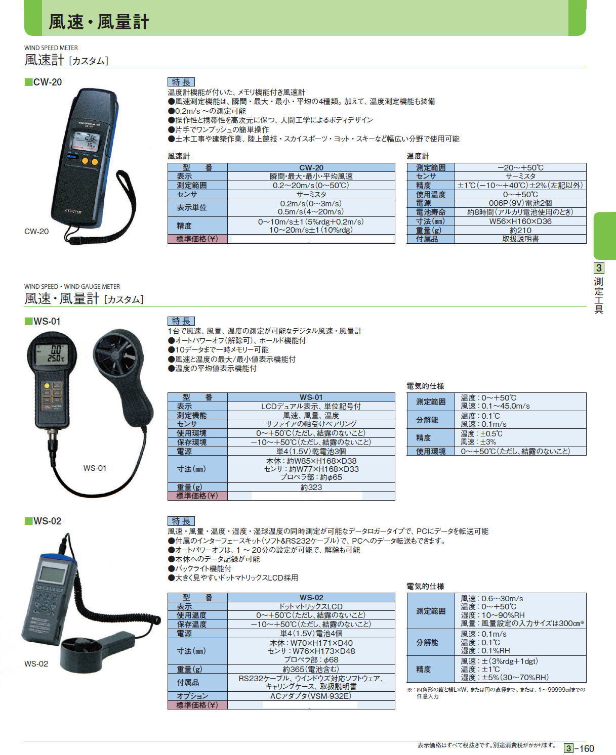 風速計・風速・風量計［カスタム］