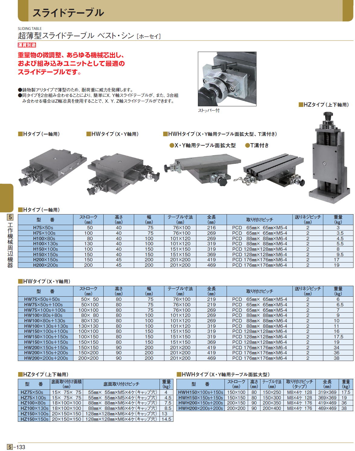 スライドテーブル 超薄型スライドテーブル ベスト・シン ［ホーセイ］