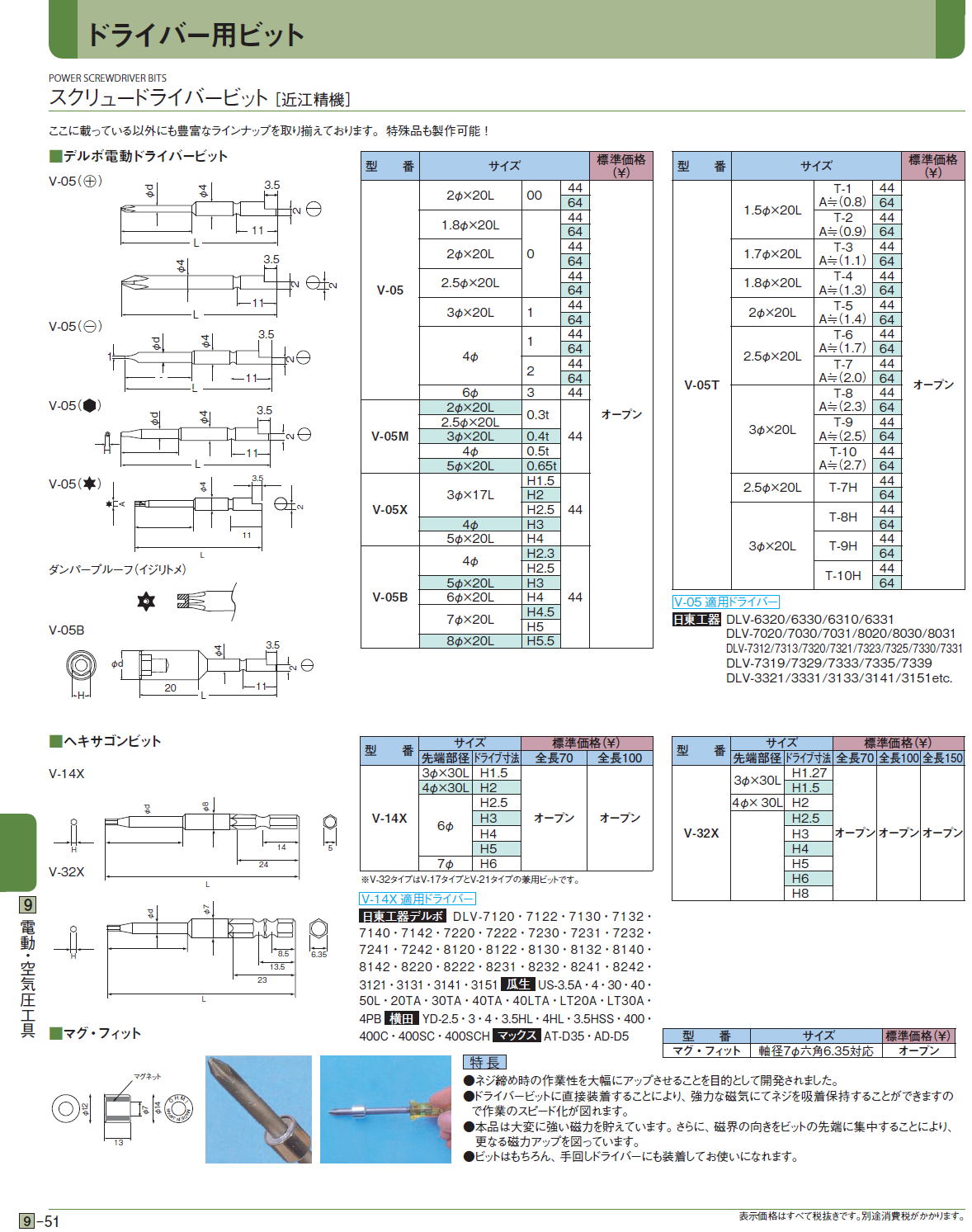 スクリュードライバービット［ 近江精機］