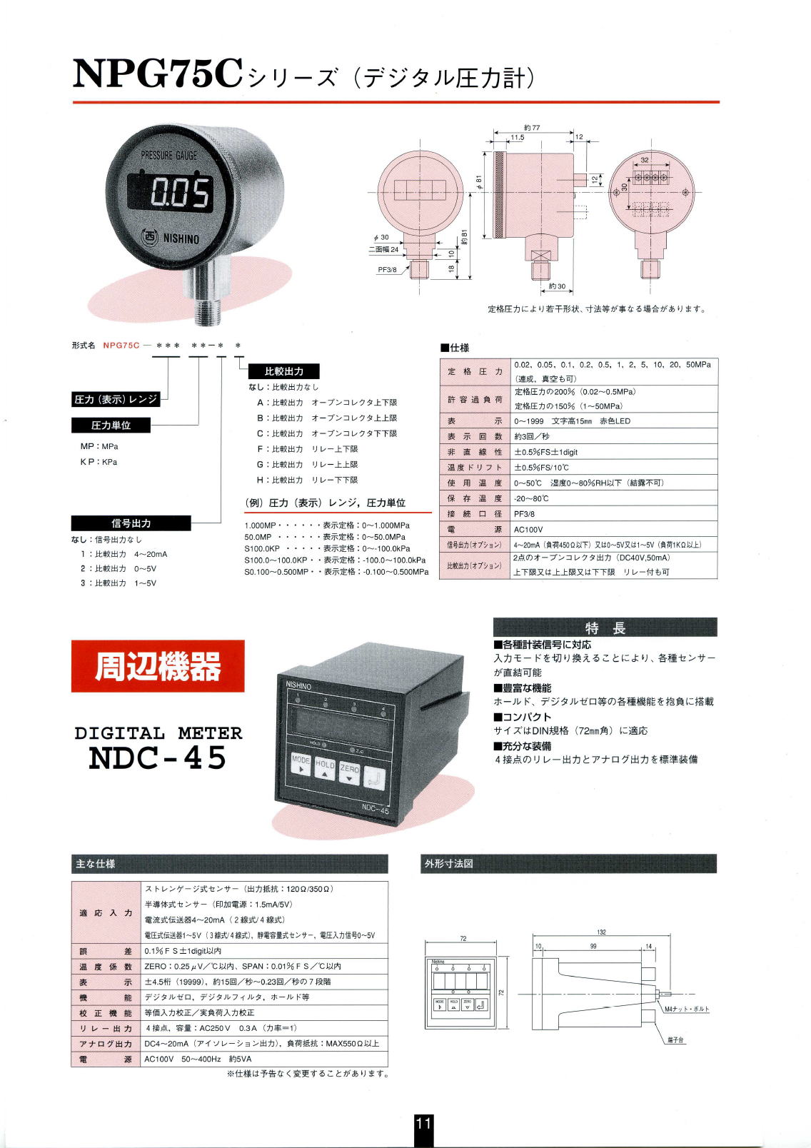 株式会社西野製作所　センサー　SENSORS 9