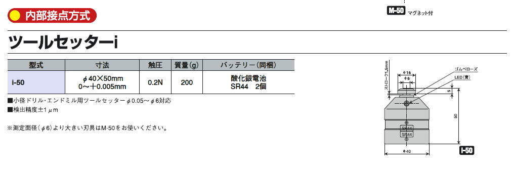 日新産業　内部接点方式　ツールセッターi　Tool Setter i