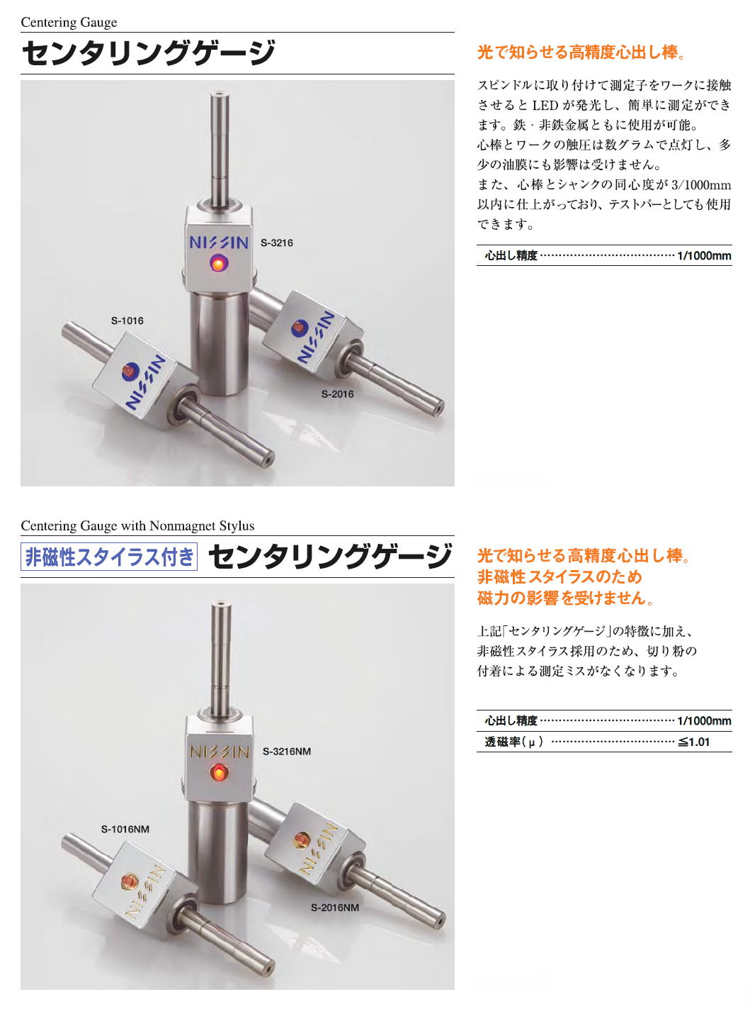 日新産業　センタリングゲージ　/　Centering Gauge