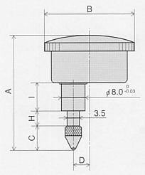 尾崎製作所　ピーコック精密測定機器　バックプランジャ形ダイヤルゲージ 196A 196A-6 196B 196B-T 196Z