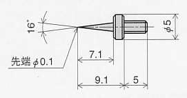 尾崎製作所　ピーコック精密測定機器　ダイヤルゲージ用各種替測定子 