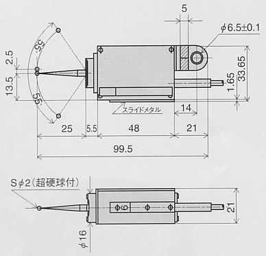 尾崎製作所　ピーコック精密測定機器　リニアゲージ２ｍｍ・５ｍｍストローク　DL-2 DL-2S D-5 D-5S D-5UZ