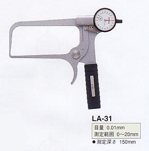 尾崎製作所 ピーコック ダイヤルキャリパーゲージ LA（外測）タイプ（外径測定用）LA-1 LA-2 LA-3 LA-4 LA-5 LA-5S