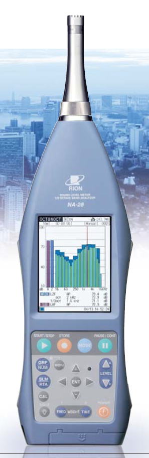 リオン 騒音計(精密騒音計)NA-28(1/3オクターブ分析機能付)検定付き・検定なし