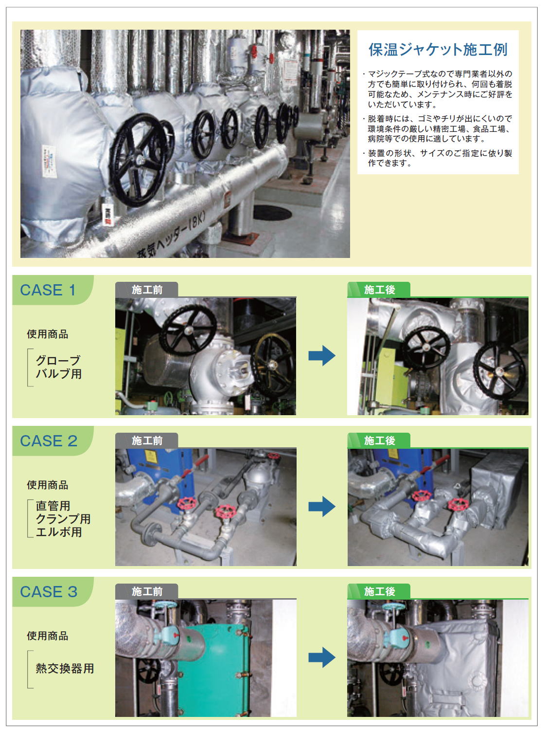 株式会社ヤガミ　保温ジャケット 省エネ・ワンタッチ保温材