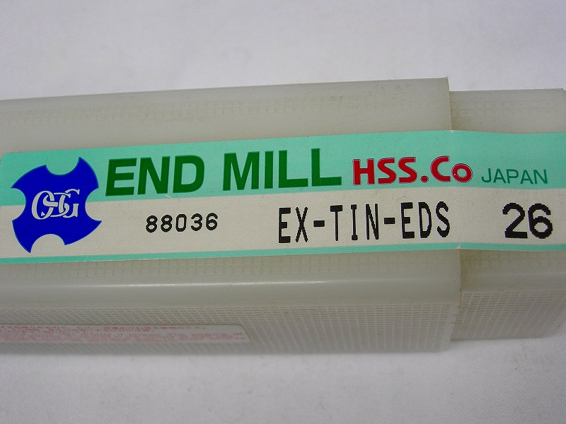 オーエスジー(OSG)TiN 2枚刃 ショートエンドミル (EX-TIN-EDS) 8.2φ 刃長等は写真にて シャンク10φ