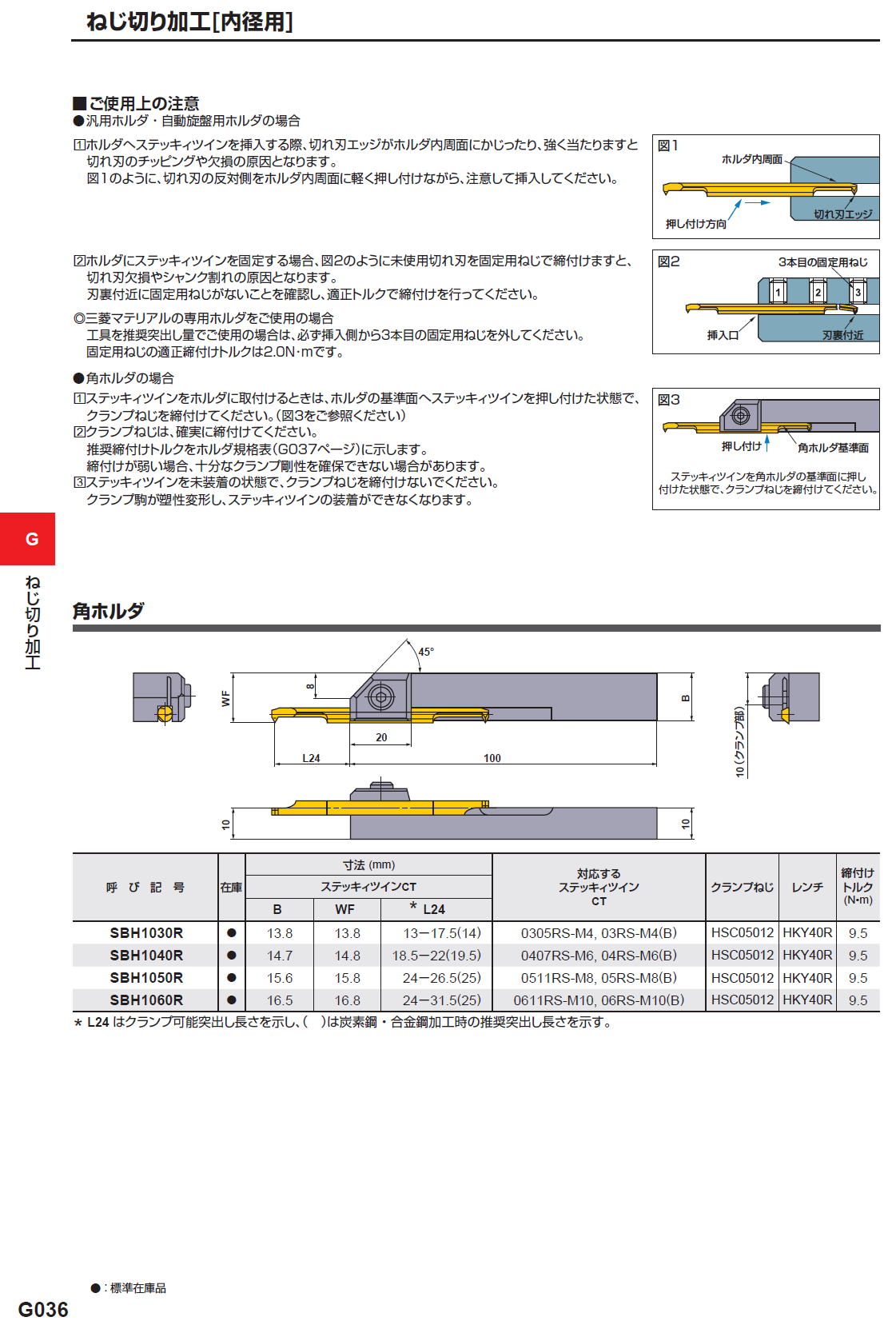 三菱マテリアル 切削工具 ねじ切り加工（内径用） ステッキツイン